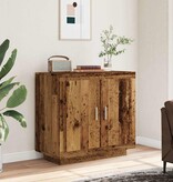 vidaXL Dressoir 80x40x75 cm bewerkt hout oud houtkleurig