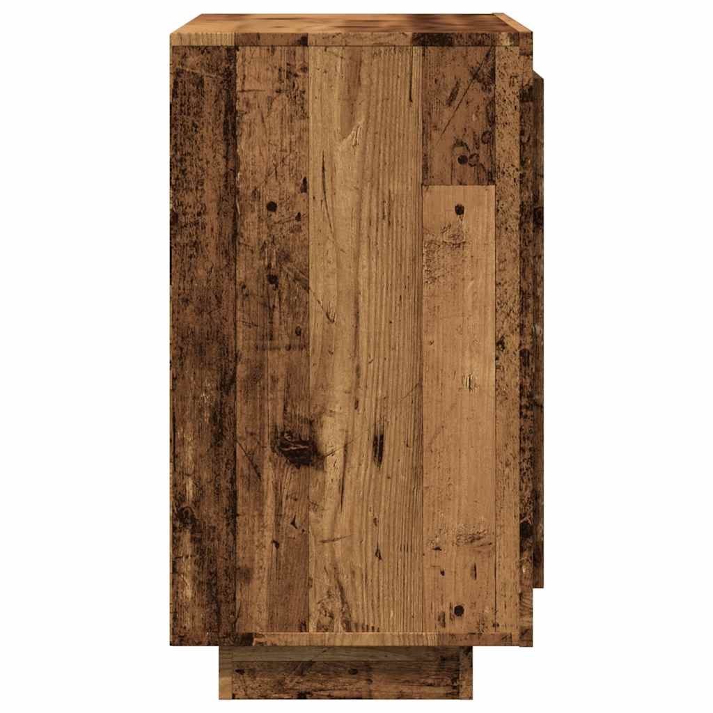 vidaXL Dressoir 80x40x75 cm bewerkt hout oud houtkleurig