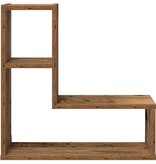 vidaXL Wandschappen kubus 2 st 50x15x50 cm bewerkt hout oud houtkleur