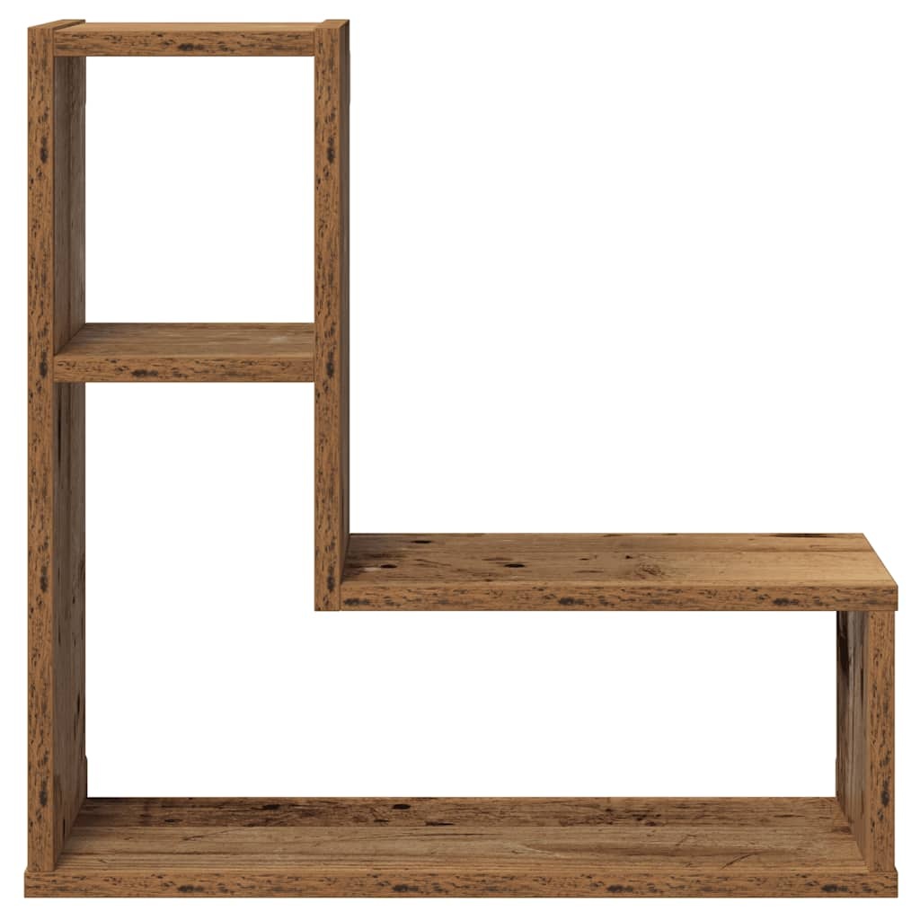 vidaXL Wandschappen kubus 2 st 50x15x50 cm bewerkt hout oud houtkleur