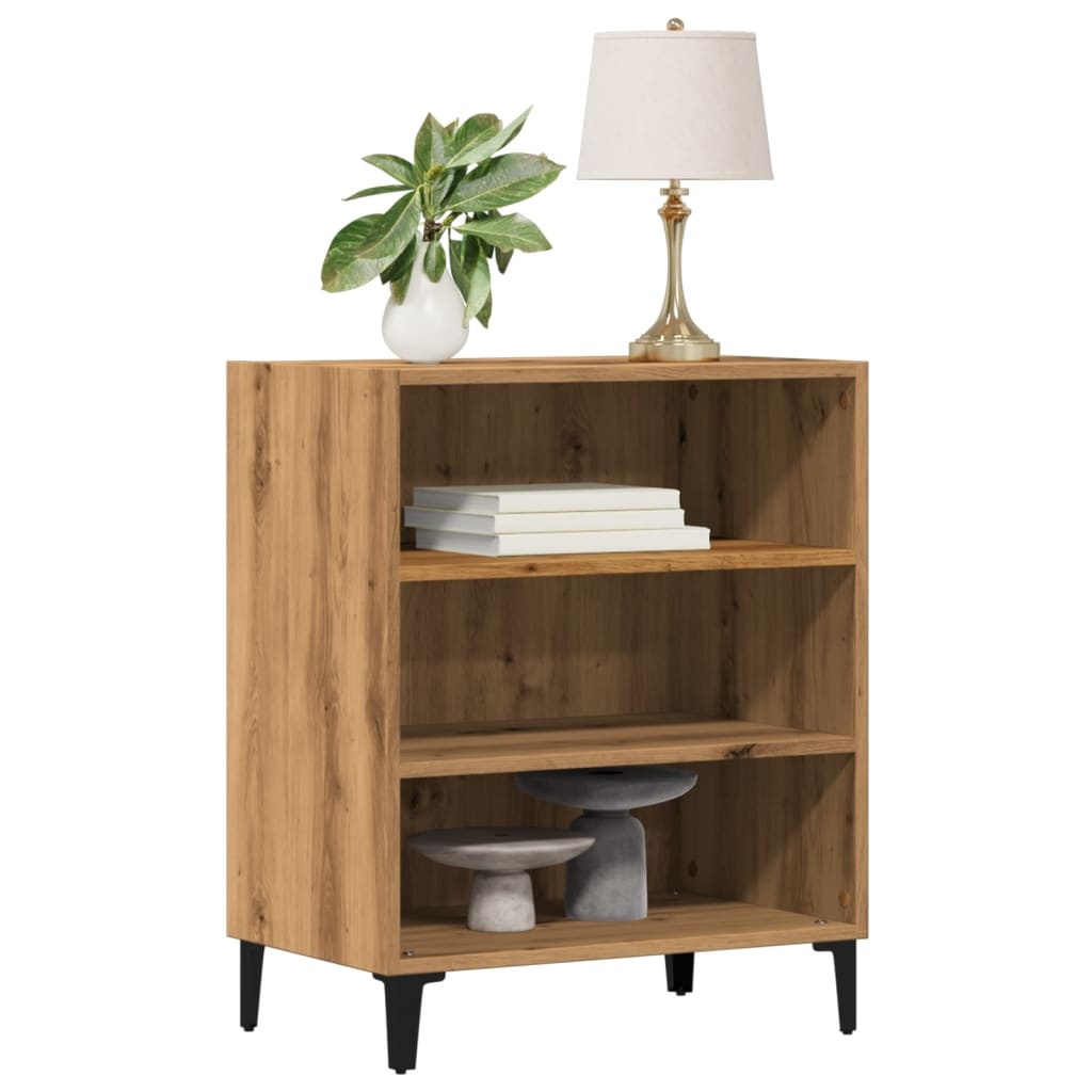 vidaXL Dressoir 57x35x75 cm bewerkt hout artisanaal eikenkleurig