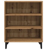 vidaXL Dressoir 57x35x75 cm bewerkt hout artisanaal eikenkleurig