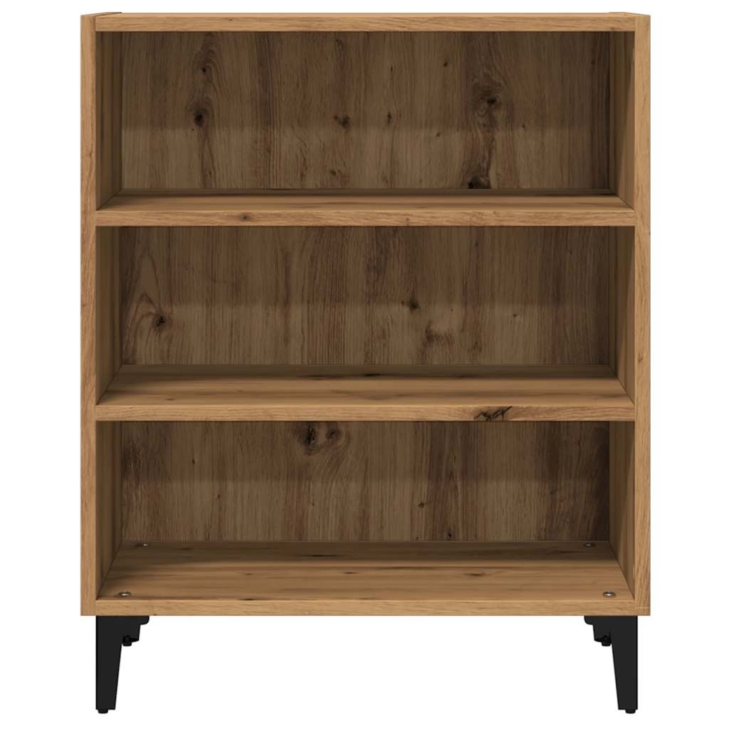 vidaXL Dressoir 57x35x75 cm bewerkt hout artisanaal eikenkleurig