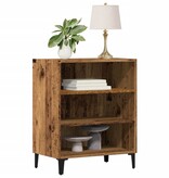 vidaXL Dressoir 57x35x75 cm bewerkt hout oud houtkleurig