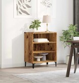 vidaXL Dressoir 57x35x75 cm bewerkt hout oud houtkleurig