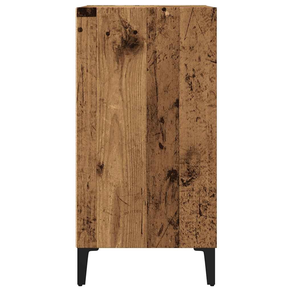 vidaXL Dressoir 57x35x75 cm bewerkt hout oud houtkleurig