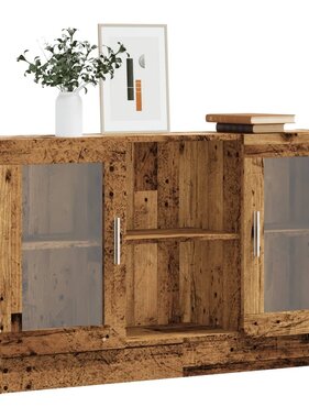 vidaXL Dressoir 120x30,5x70 cm bewerkt hout oud houtkleurig