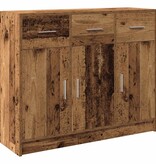 vidaXL Dressoir 91x28x75 cm bewerkt hout oud houtkleurig