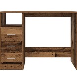 vidaXL Bureau 102x76x50 cm bewerkt hout oud houtkleurig
