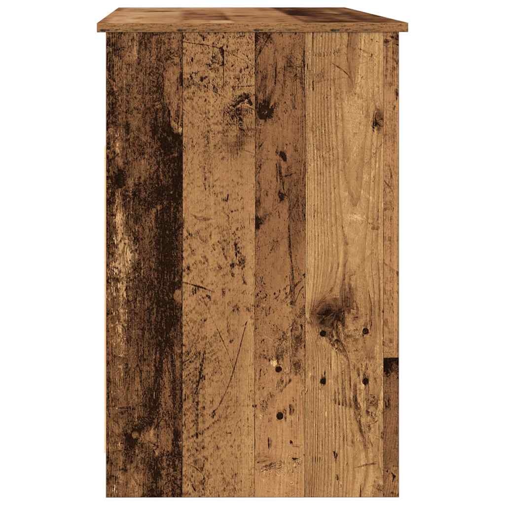 vidaXL Bureau 102x76x50 cm bewerkt hout oud houtkleurig