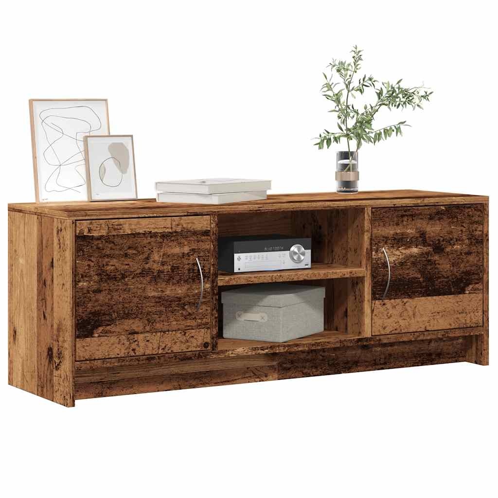 vidaXL Tv-meubel 102x30x37,5 cm bewerkt hout oud houtkleurig