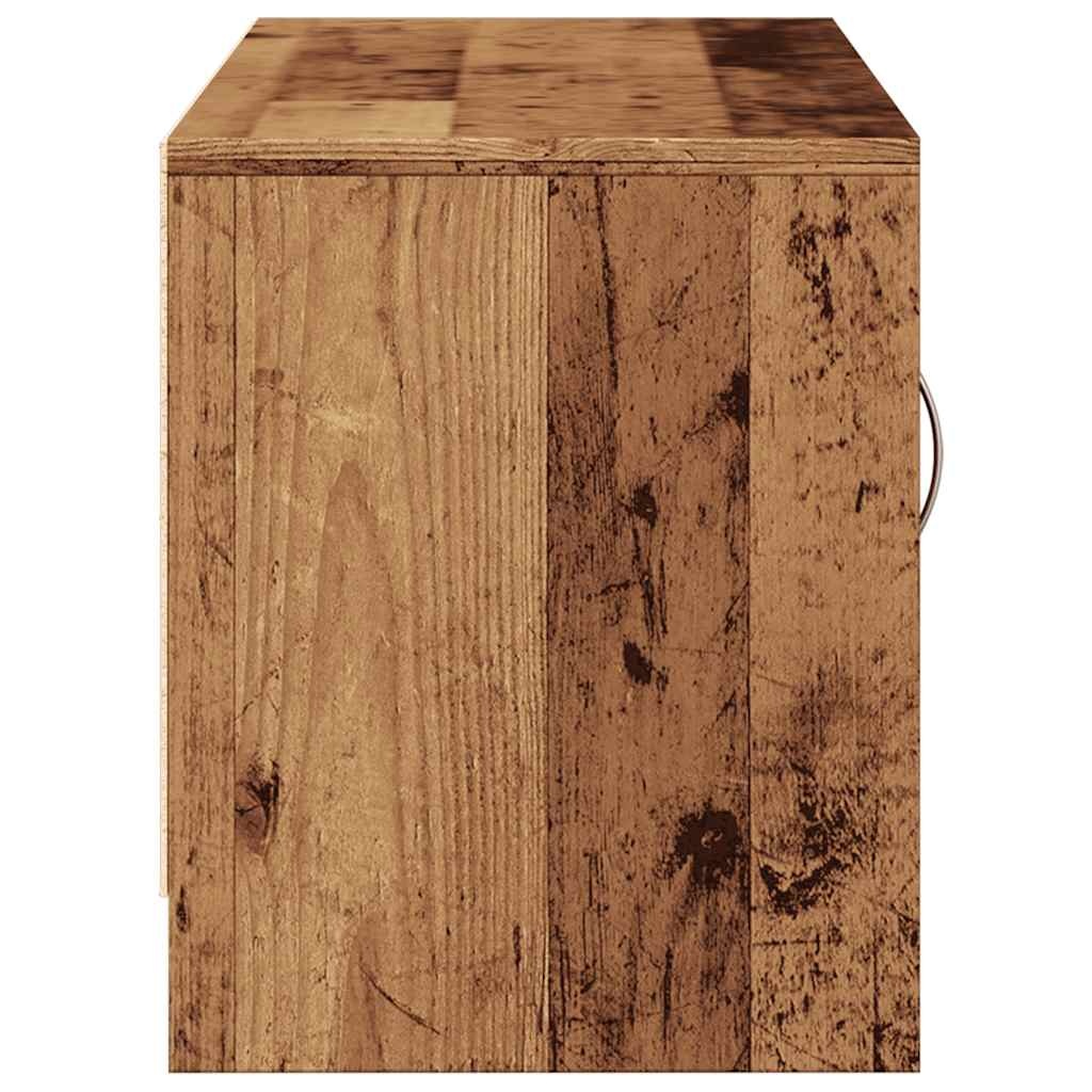 vidaXL Tv-meubel 102x30x37,5 cm bewerkt hout oud houtkleurig