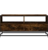 vidaXL Salontafel 100x50x45 cm bewerkt hout en metaal gerookt eiken