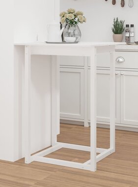 VidaXL Bartafel 80x80x110 cm massief grenenhout wit