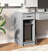 vidaXL Computertorenstandaard met lade 35x45x77 cm grijs sonoma eiken