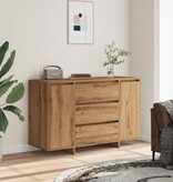 vidaXL Dressoir 120x41x75 cm bewerkt hout artisanaal eikenkleur
