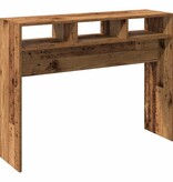 vidaXL Wandtafel 105x30x80 cm bewerkt hout oud houtkleurig
