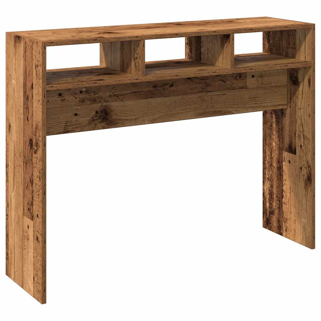vidaXL Wandtafel 105x30x80 cm bewerkt hout oud houtkleurig