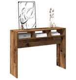 vidaXL Wandtafel 105x30x80 cm bewerkt hout oud houtkleurig