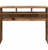 vidaXL Wandtafel 105x30x80 cm bewerkt hout oud houtkleurig