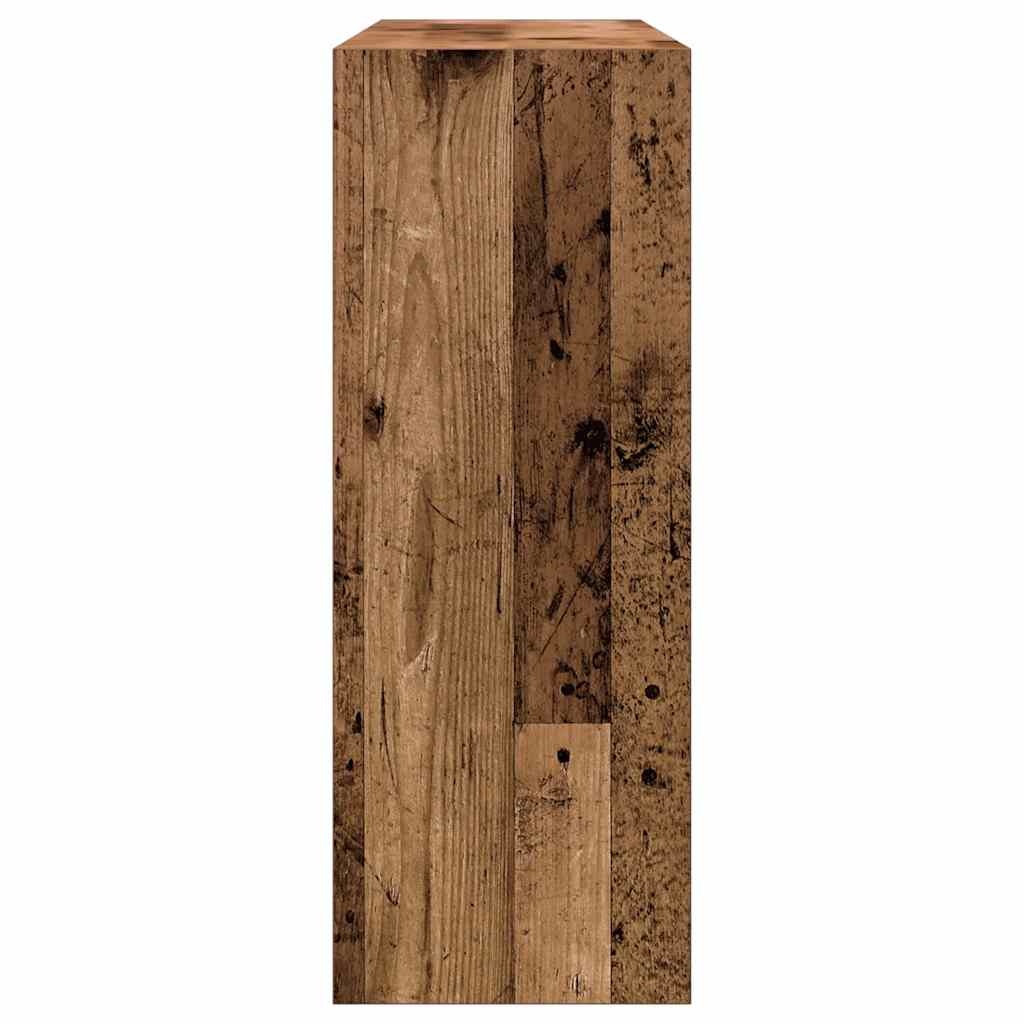 vidaXL Wandtafel 105x30x80 cm bewerkt hout oud houtkleurig