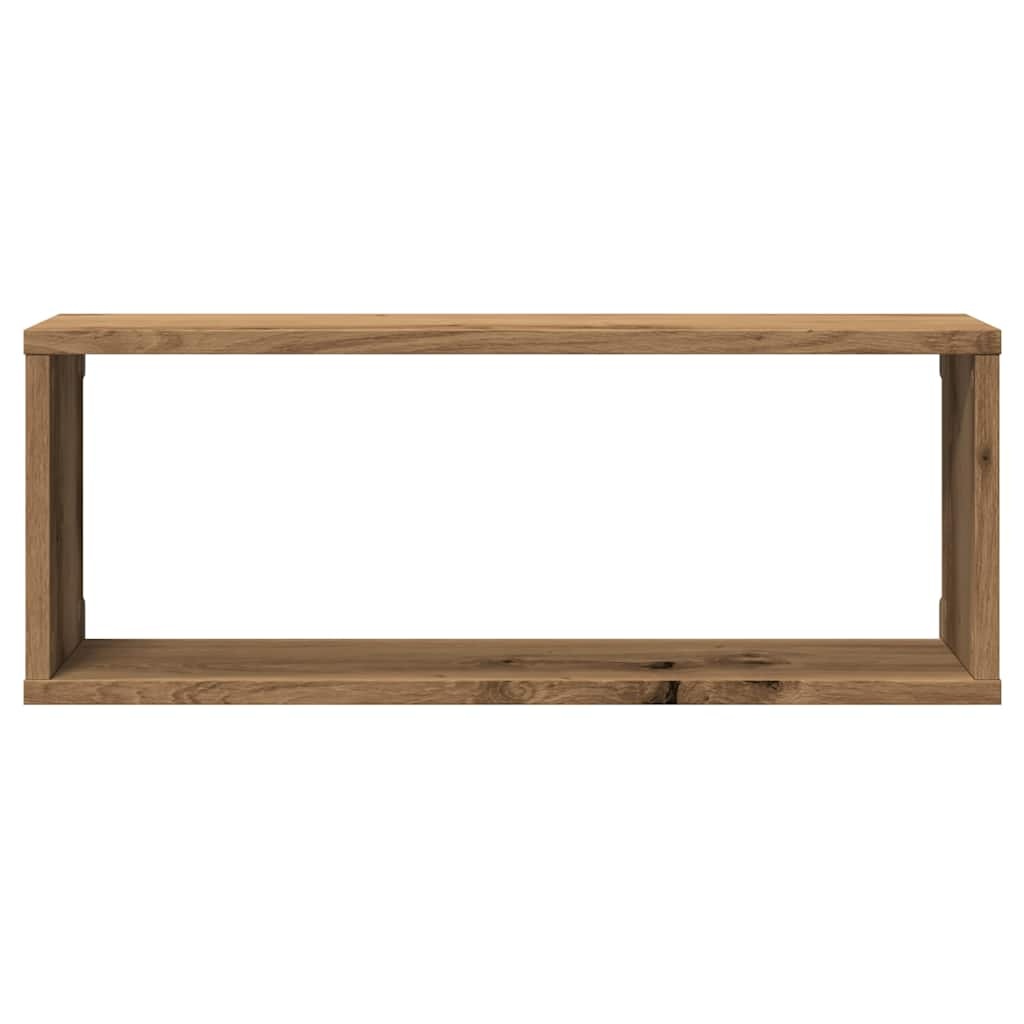 vidaXL Wandschappen kubus 6 st 60x15x23 cm hout artisanaal eiken