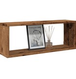 vidaXL Wandschappen kubus 6 st 60x15x23 cm bewerkt hout oud houtkleur