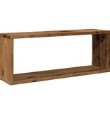 vidaXL Wandschappen kubus 6 st 60x15x23 cm bewerkt hout oud houtkleur