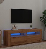 vidaXL Tv-meubel met LED 120x35x40 cm bewerkt hout artisanaal eiken