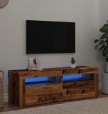 vidaXL Tv-meubel met LED 120x35x40 cm bewerkt hout oud hout