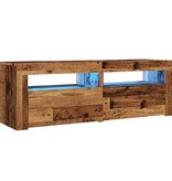 vidaXL Tv-meubel met LED 120x35x40 cm bewerkt hout oud hout
