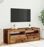 vidaXL Tv-meubel met LED 120x35x40 cm bewerkt hout oud hout