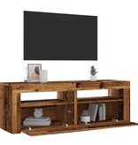 vidaXL Tv-meubel met LED 120x35x40 cm bewerkt hout oud hout