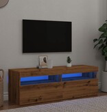 vidaXL Tv-meubel met LED 120x35x40 cm bewerkt hout artisanaal eiken