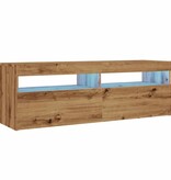 vidaXL Tv-meubel met LED 120x35x40 cm bewerkt hout artisanaal eiken
