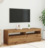 vidaXL Tv-meubel met LED 120x35x40 cm bewerkt hout artisanaal eiken