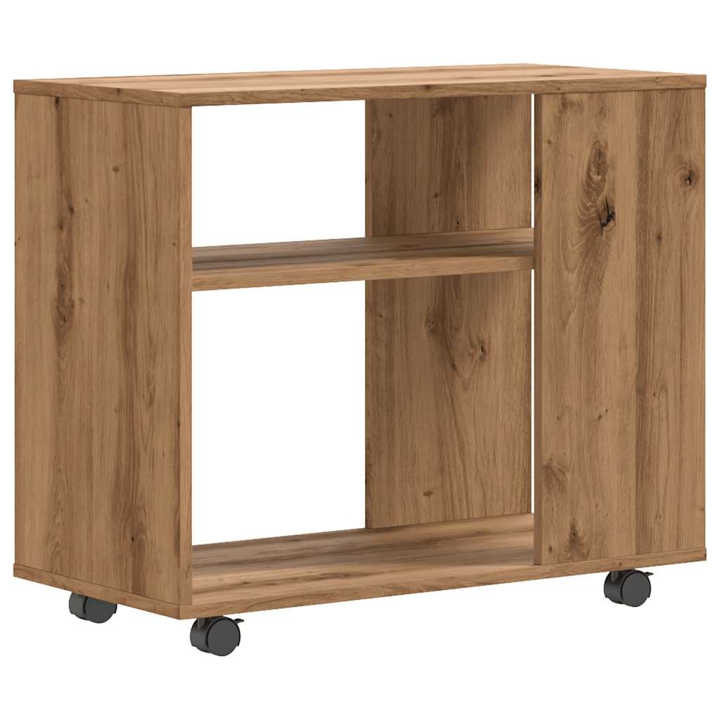 vidaXL Bijzettafel 70x35x55 cm bewerkt hout artisanaal eikenkleurig