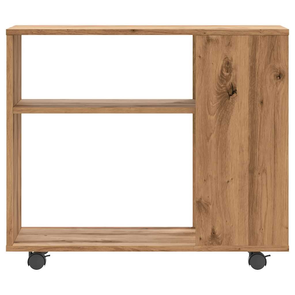 vidaXL Bijzettafel 70x35x55 cm bewerkt hout artisanaal eikenkleurig