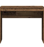 vidaXL Bureau 90x40x72 cm bewerkt hout oud houtkleurig
