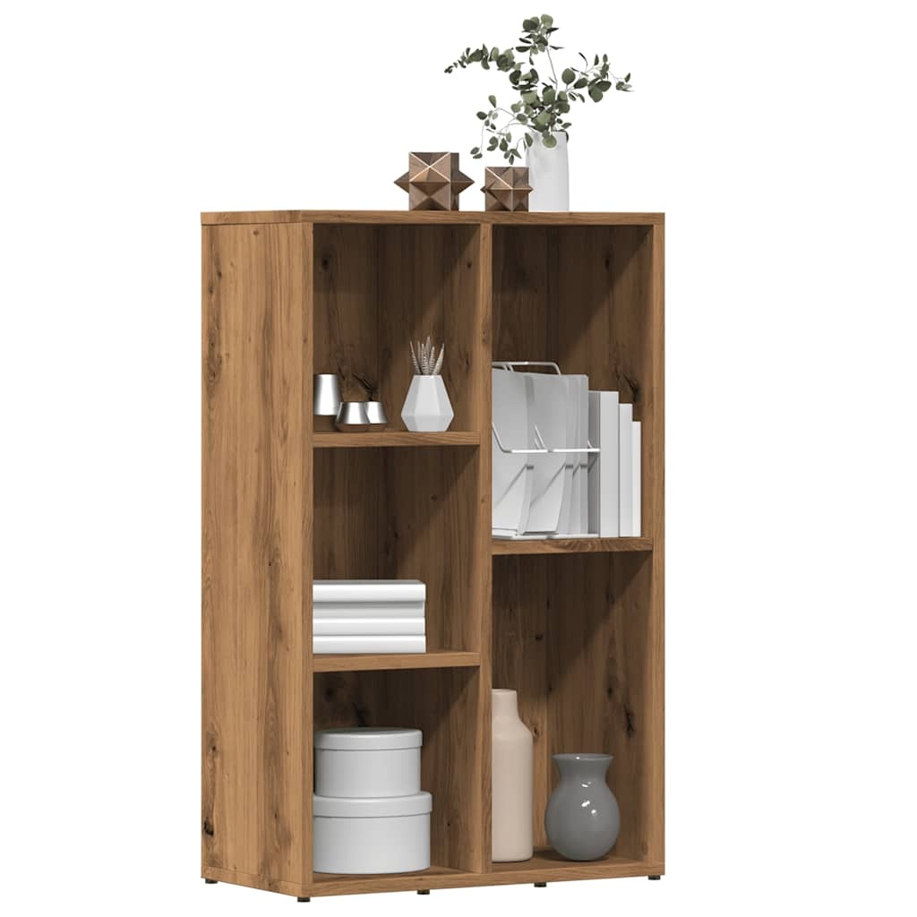 vidaXL Boekenkast 45x25x80 cm bewerkt hout artisanaal eikenkleur