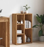 vidaXL Boekenkast 45x25x80 cm bewerkt hout artisanaal eikenkleur