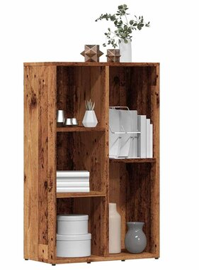 VidaXL Boekenkast 45x25x80 cm bewerkt hout oud houtkleurig
