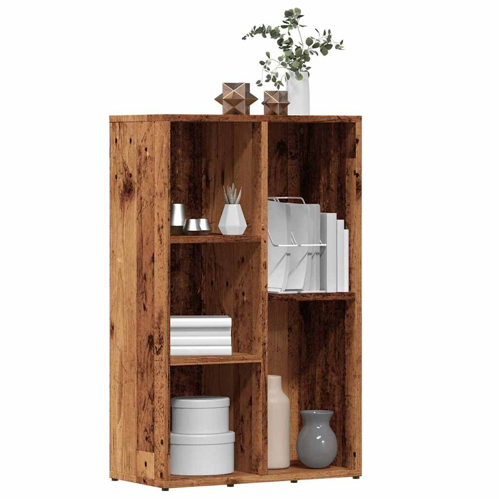 vidaXL Boekenkast 45x25x80 cm bewerkt hout oud houtkleurig