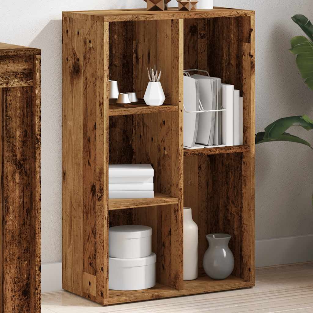 vidaXL Boekenkast 45x25x80 cm bewerkt hout oud houtkleurig