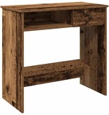 vidaXL Bureau 80x40x75 cm bewerkt hout oud houtkleurig