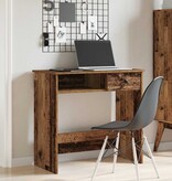 vidaXL Bureau 80x40x75 cm bewerkt hout oud houtkleurig