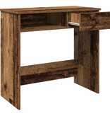 vidaXL Bureau 80x40x75 cm bewerkt hout oud houtkleurig