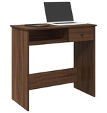 vidaXL Bureau 80x40x75 cm bewerkt hout bruin eikenkleur