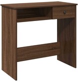 vidaXL Bureau 80x40x75 cm bewerkt hout bruin eikenkleur