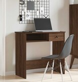 vidaXL Bureau 80x40x75 cm bewerkt hout bruin eikenkleur